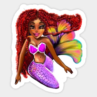 African American Mermaid Sticker